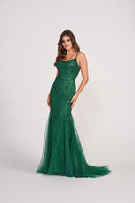 Ellie Wilde Long Fitted Beaded Prom Dress EW34045