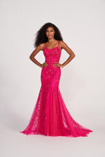 Ellie Wilde Long Fitted Beaded Prom Dress EW34045