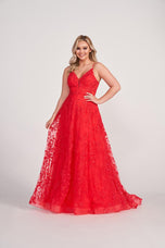 Ellie Wilde Long Lace Ball Gown Dress EW34048