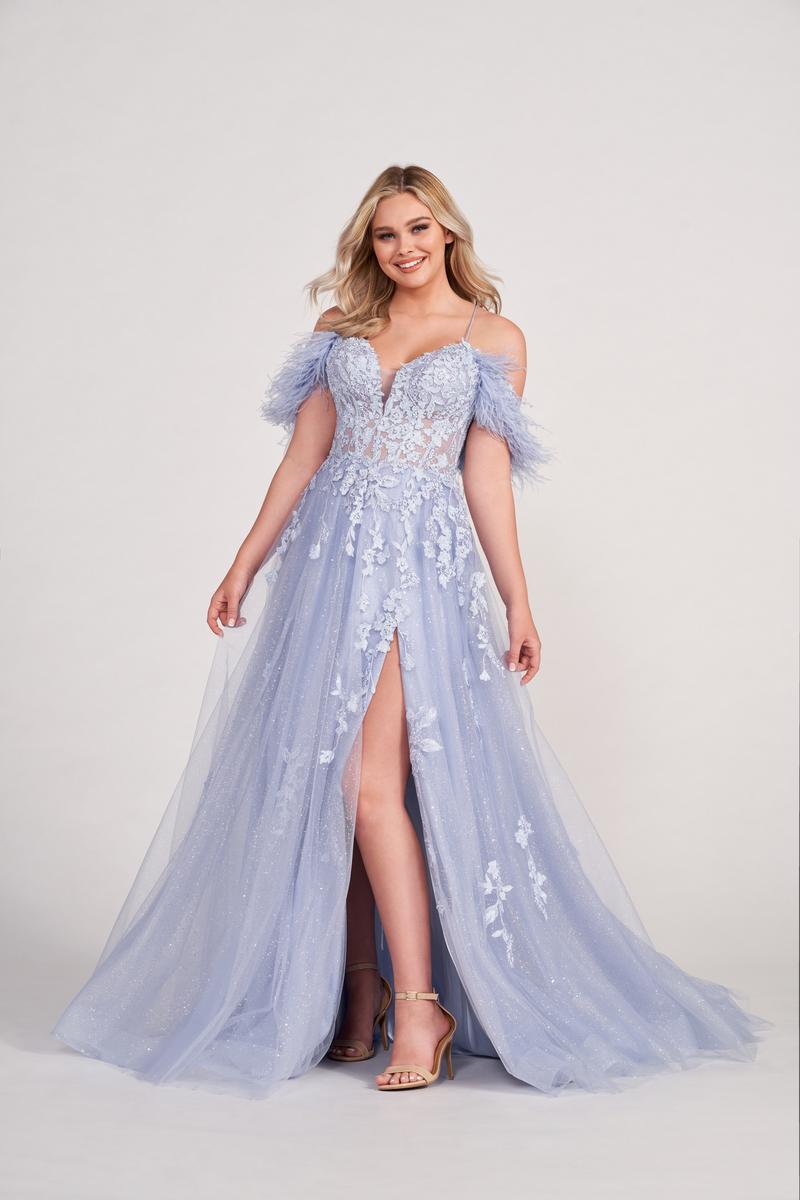 Ellie Wilde Off the Shoulder A-Line Prom Dress EW34066