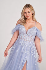 Ellie Wilde Off the Shoulder A-Line Prom Dress EW34066