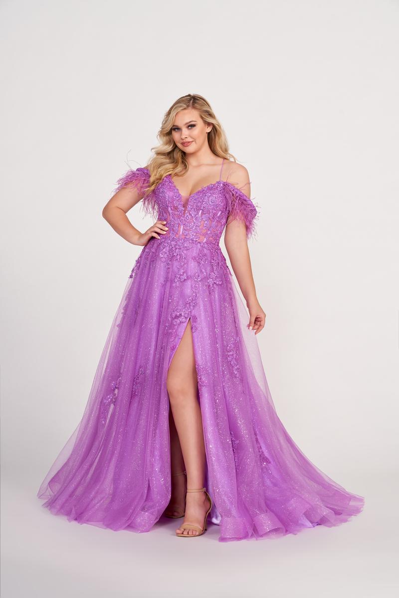 Ellie Wilde Off the Shoulder A-Line Prom Dress EW34066