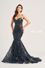 Ellie Wilde Long Sequin Prom Dress EW35013