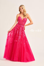 Ellie Wilde A-Line Lace Prom Dress EW35016