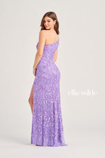 Ellie Wilde One Shoulder Beaded Prom Dress EW35021