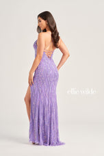 Ellie Wilde Beaded Illusion Back Prom Dress EW35023