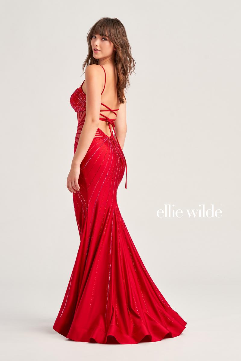 Ellie Wilde Illusion Corset Prom Dress EW35026