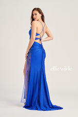 Ellie Wilde V-Neck Tight Prom Dress EW35030