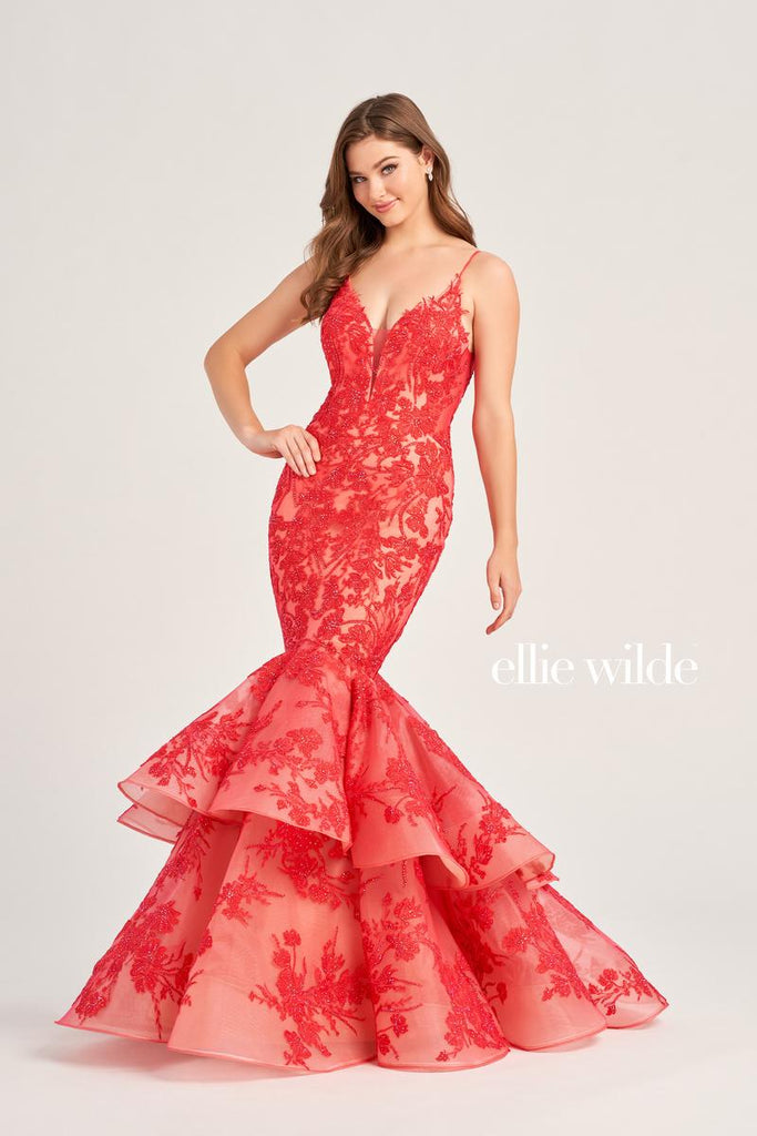 Ellie Wilde Lace Mermaid Prom Dress EW35038