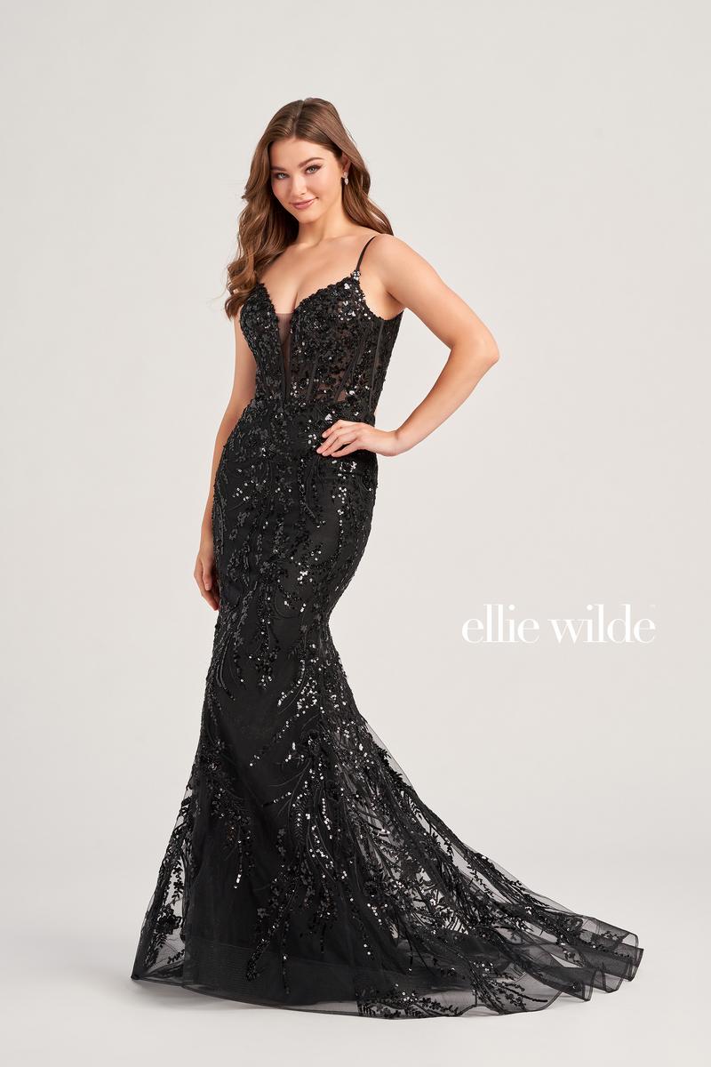 Ellie Wilde Corset Open Back Pro m Dress EW35039