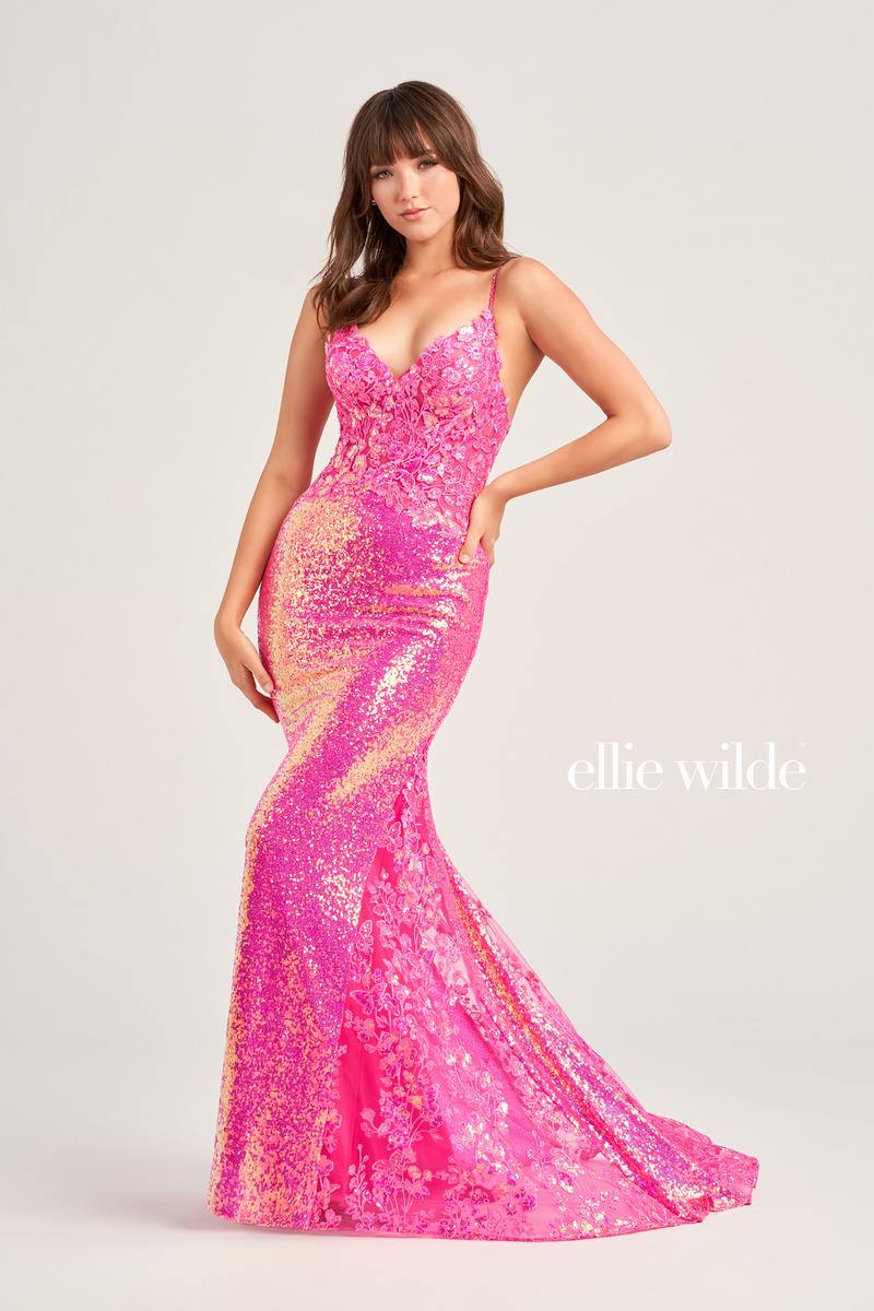 Ellie Wilde Sequin Lace Prom Dress EW35202