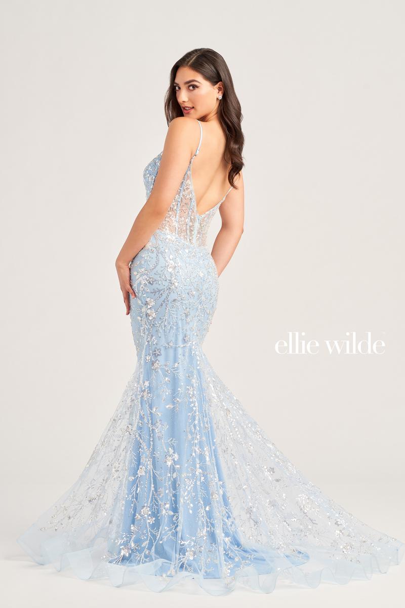 Ellie Wilde Illusion Side Prom Dress EW35204
