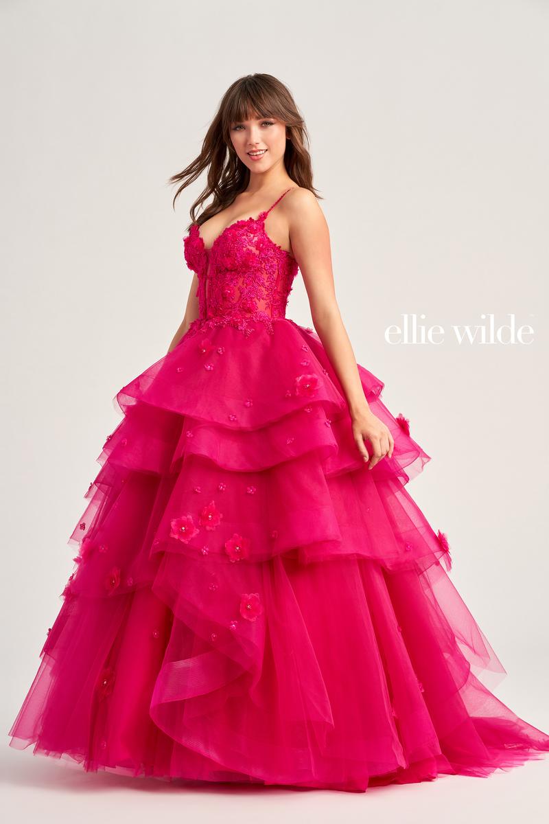 Ellie Wilde Ruffle Ball Gown EW35206