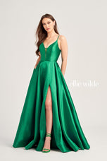 Ellie Wilde A-Line Satin Prom Dress EW35232