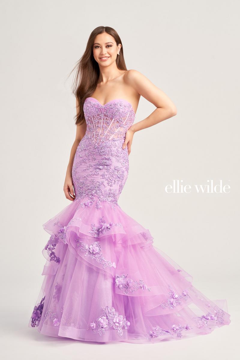 Ellie Wilde Corset Mermaid Prom Dress EW35239