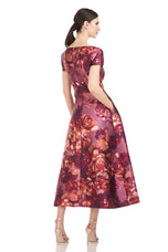 Kay Unger "Tierney" Tea Length Floral Dress 55110394