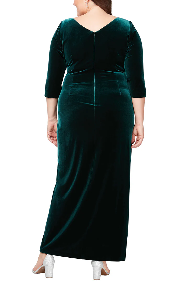 Alex Evenings Velvet Evening Dress 84918583