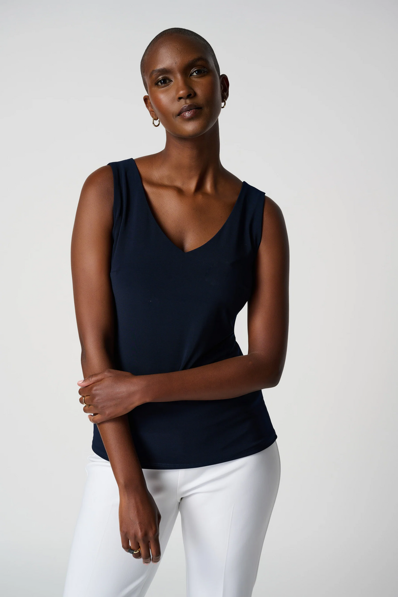 Joseph Ribkoff Basic V-Neck Sleeveless Stretch Cami Top 201546