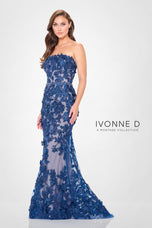 Ivonne D by Mon Cheri 3D Floral Evening Dress ID6205