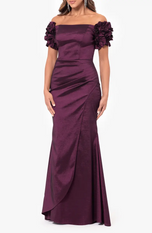 Xscape Evenings Taffeta Off the Shoulder Gown 6394X