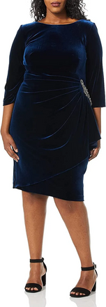 Alex Evenings Velvet Cocktail Dress 4915267