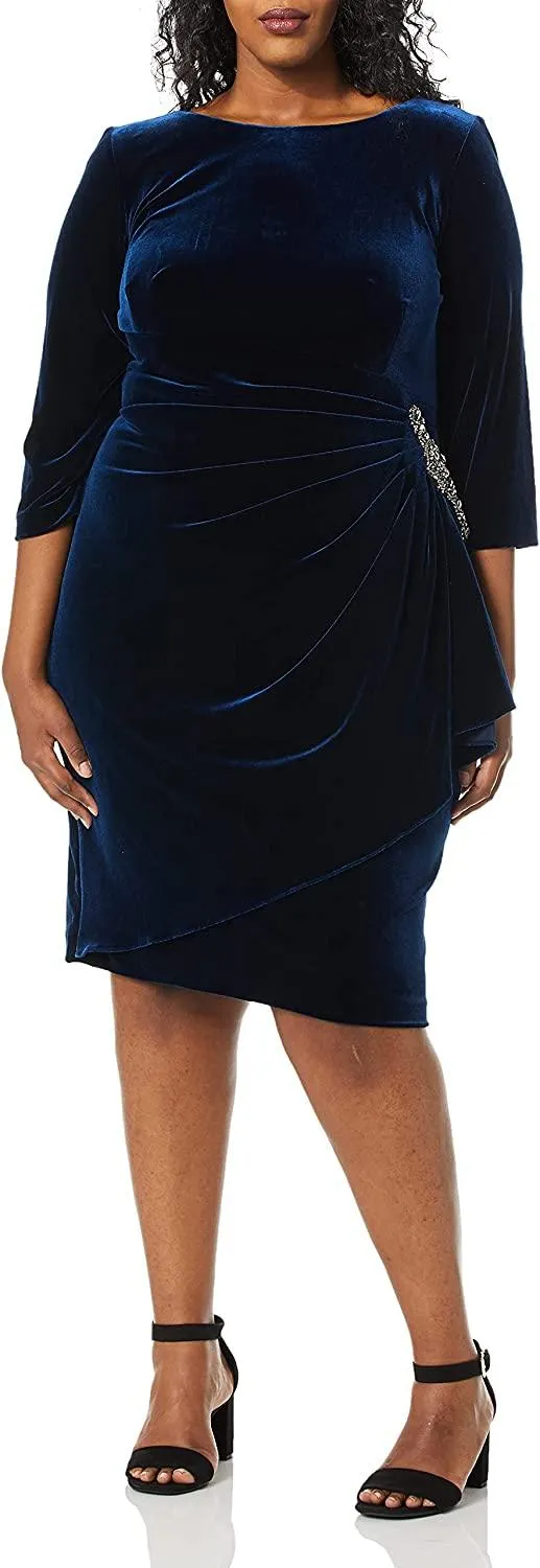 Alex Evenings Velvet Cocktail Dress 4915267