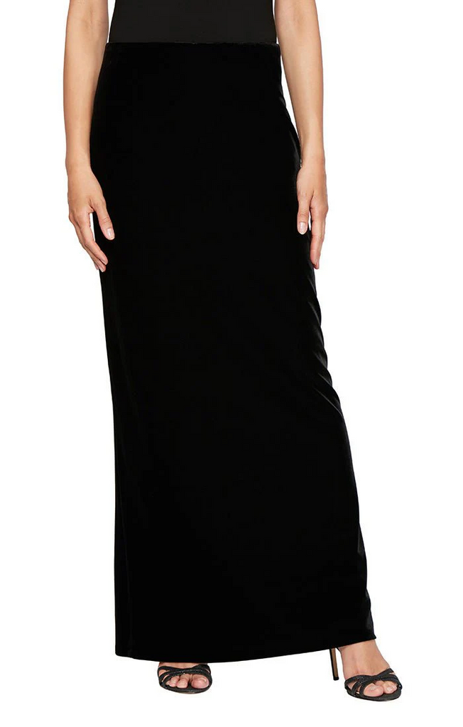 Alex Evenings Long Velvet Skirt 3915857