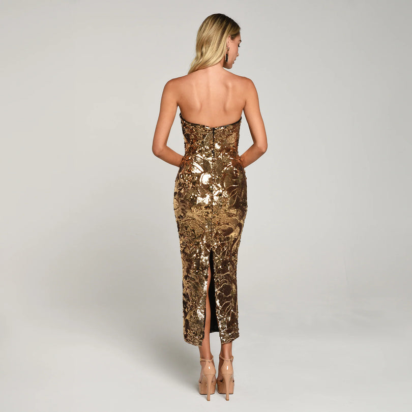 Helsi Strapless Sequin "Leslie" Midi Dress DR6149