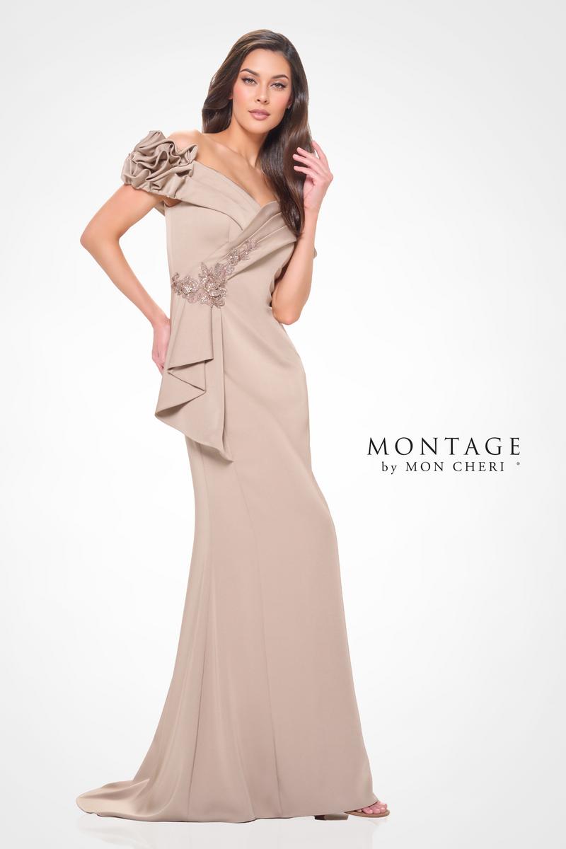 Montage by Mon Cheri Sheath Crepe Dress M915