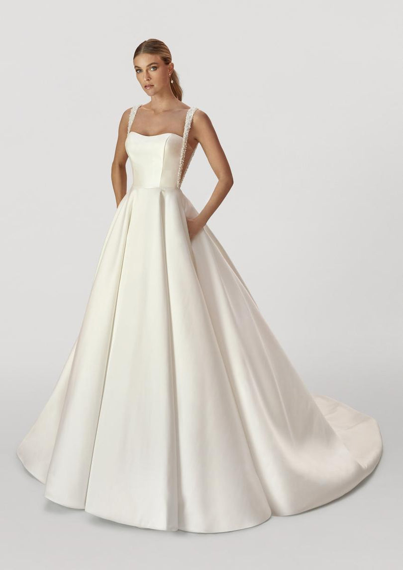 Madison James Bridal Illusion Side Bridal Dress MJ1061