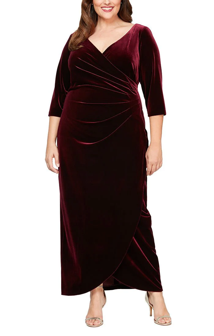 Alex Evenings Velvet Evening Dress 84918583