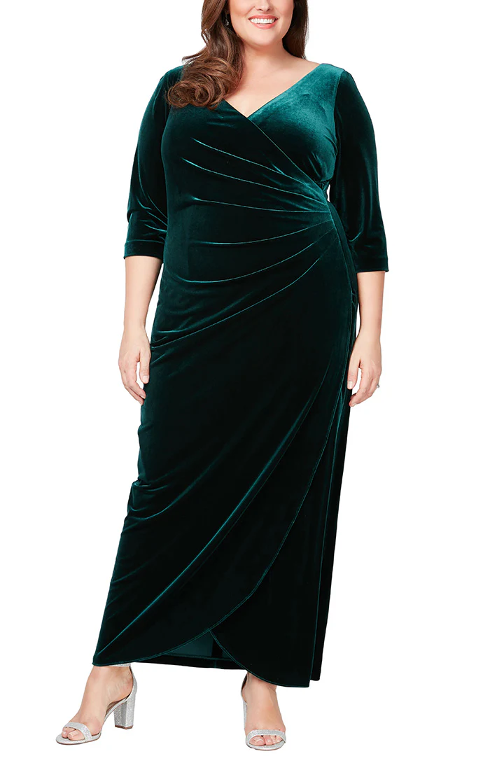 Alex Evenings Velvet Evening Dress 84918583