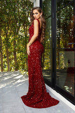 Portia and Scarlett Square Neck Sequin Prom Dress PS21028