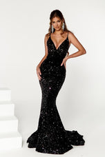 Portia and Scarlett Sequin Open Back Prom Dress PS21235