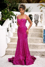 Portia and Scarlett Corset Beaded Prom Dress PS22036