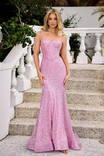 Portia and Scarlett Corset Beaded Prom Dress PS22036