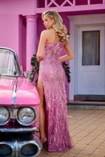 Portia and Scarlett One Shoulder Feather Prom Dress PS23282