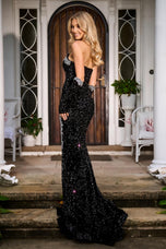 Portia and Scarlett Velvet Sequin Prom Dress PS23679