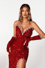 Portia and Scarlett High Slit Prom Dress PS23680