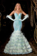 Portia and Scarlett Mermaid Feather Dress PS24037