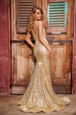 Portia and Scarlett Plunging Sequin Dress PS24038