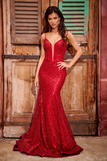 Portia and Scarlett Plunging Sequin Dress PS24038