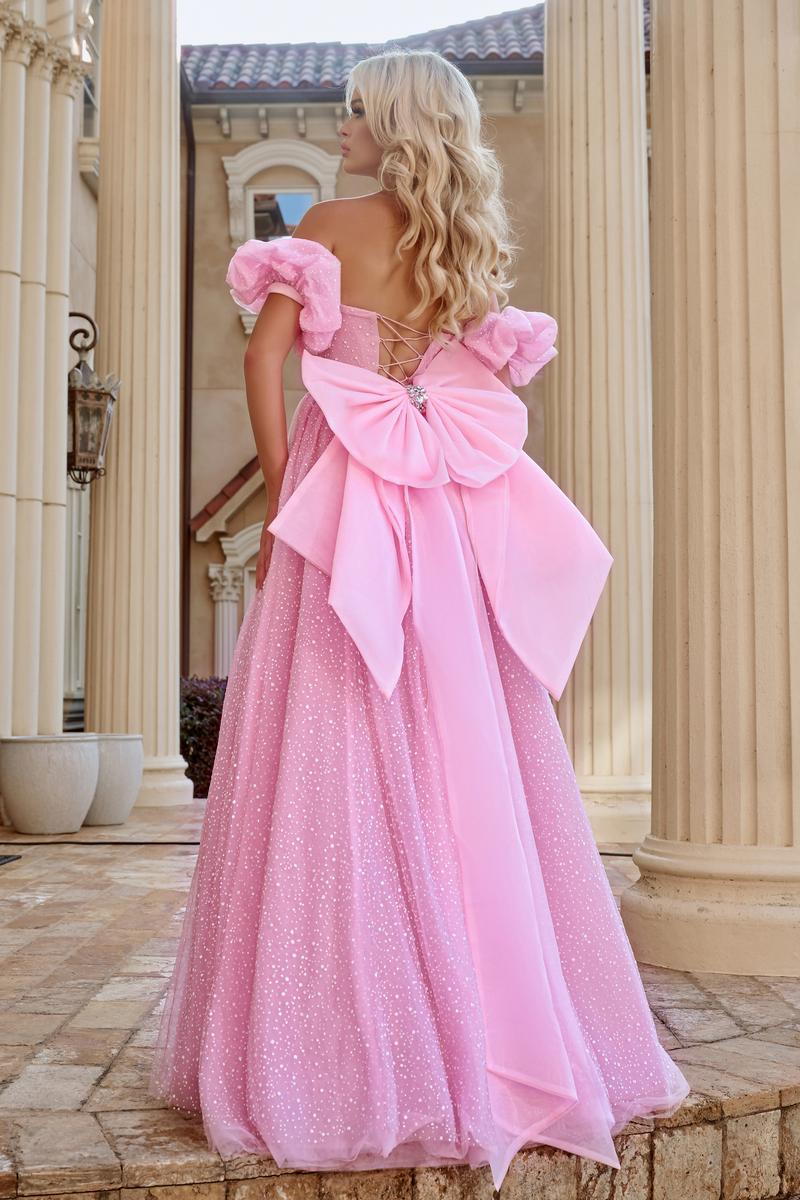 Portia and Scarlett Puff Sleeve Ball Gown PS24066