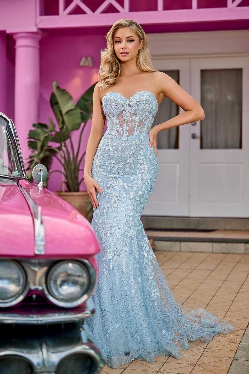 Portia and Scarlett Lace Fitted Prom Dress PS24144