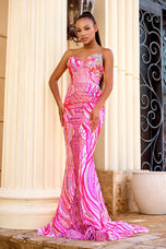 Portia and Scarlett Sequin Long Prom Dress PS24343