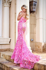 Portia and Scarlett Floral Sequin Prom Dress PS24347