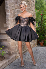 Portia and Scarlett Feather Lace Short Dress PS24417