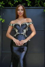 Portia and Scarlett Plunge Sequin Prom Dress PS24521