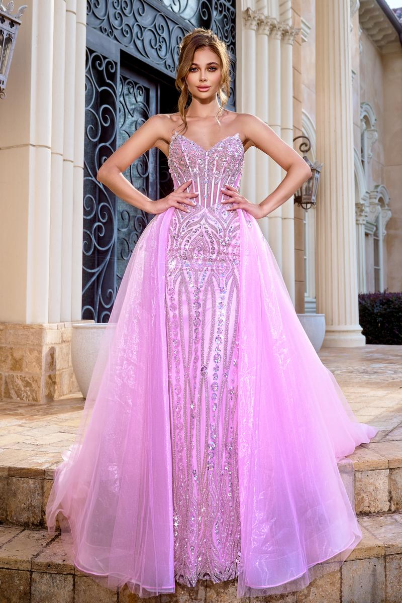 Portia and Scarlett Over Skirt Prom Dress PS24529