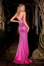 Portia and Scarlett Plunging Slit Prom Dress PS24678